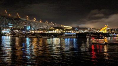 Granville Bridge at night