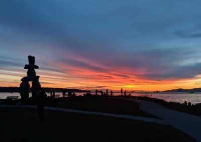 Inukshuk and sunset