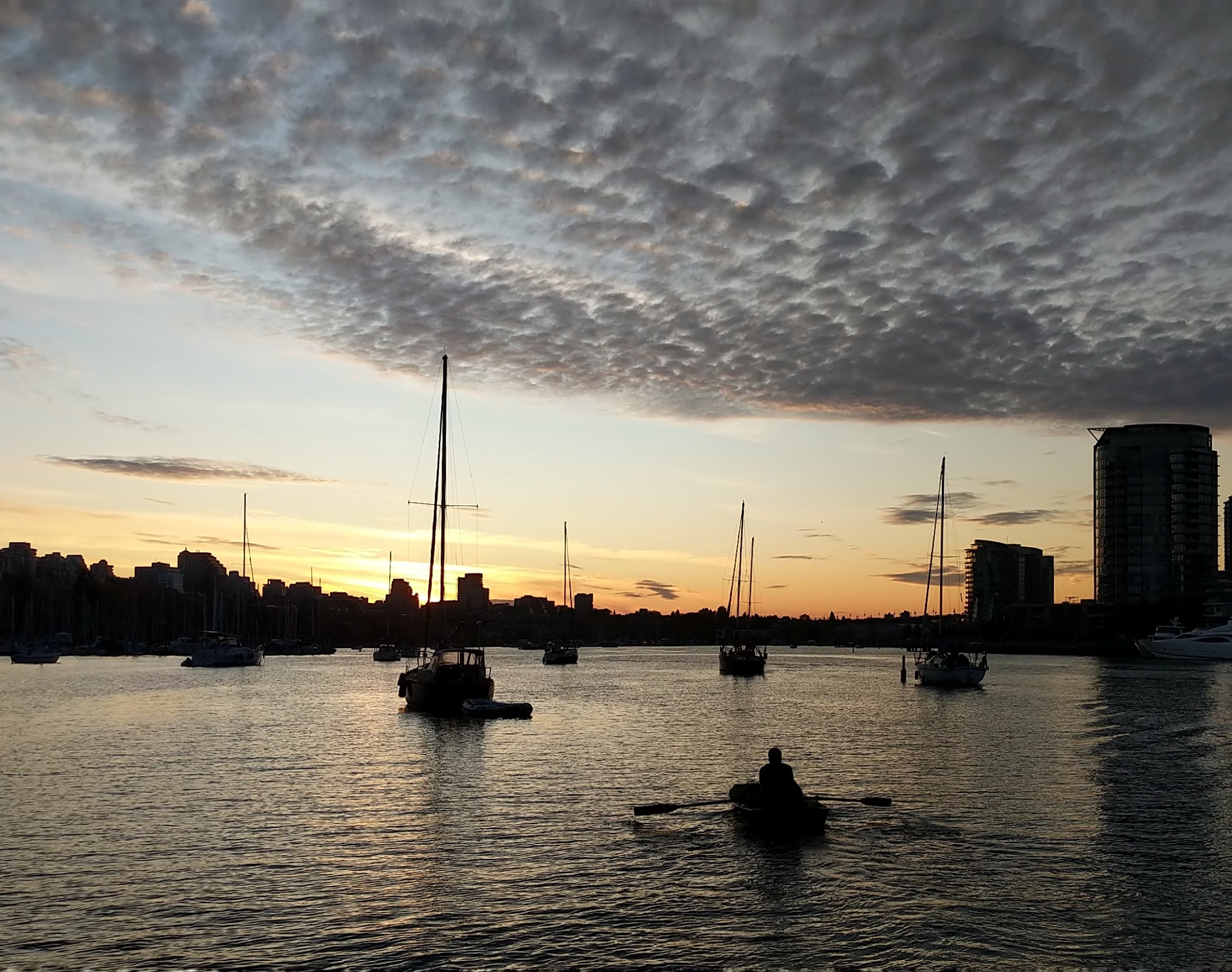 Boats and sunset