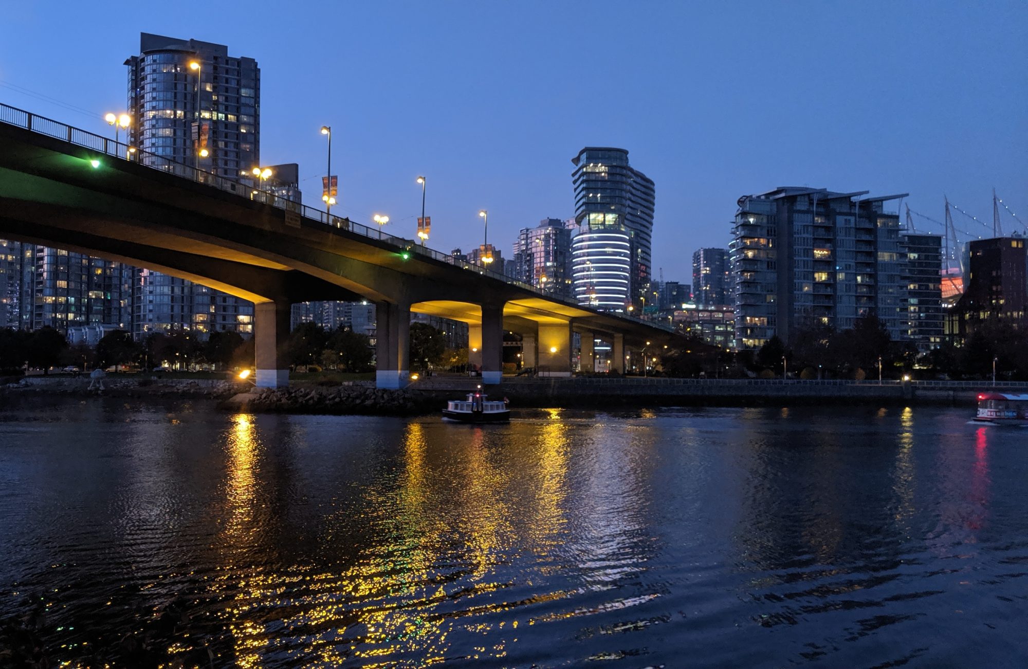 Cambie Bridge blue hour