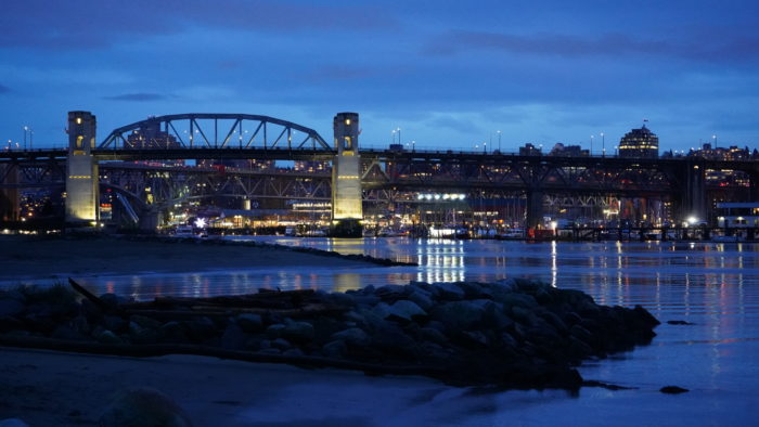 Burrard Bridge, night