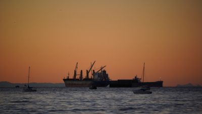 Boats on orange