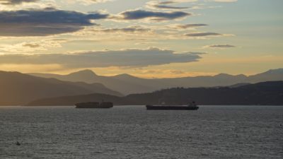 Boats in the sunset