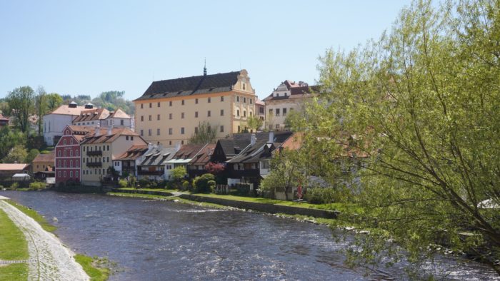 Česky Krumlov along the river