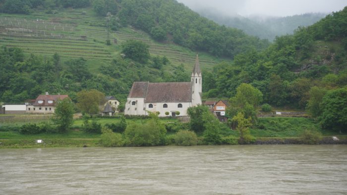 Church of St. Sigmund in Schwallenbach, by the river