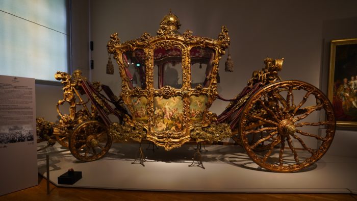 Imperial Carriage, an incredibly elaborate Rococo thing covered in gold and frilly decorations