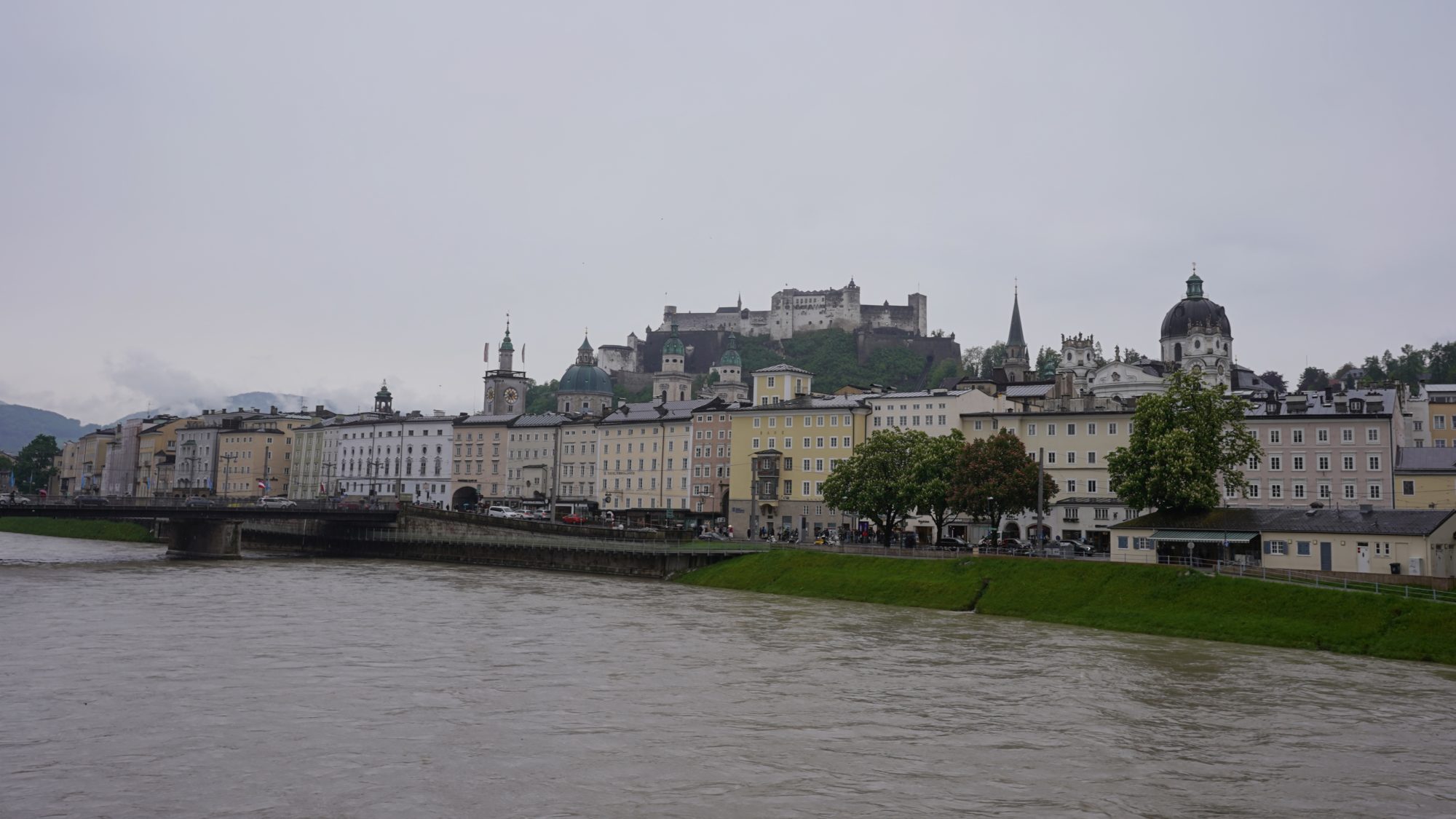 Low buildings and the fortress on a hill